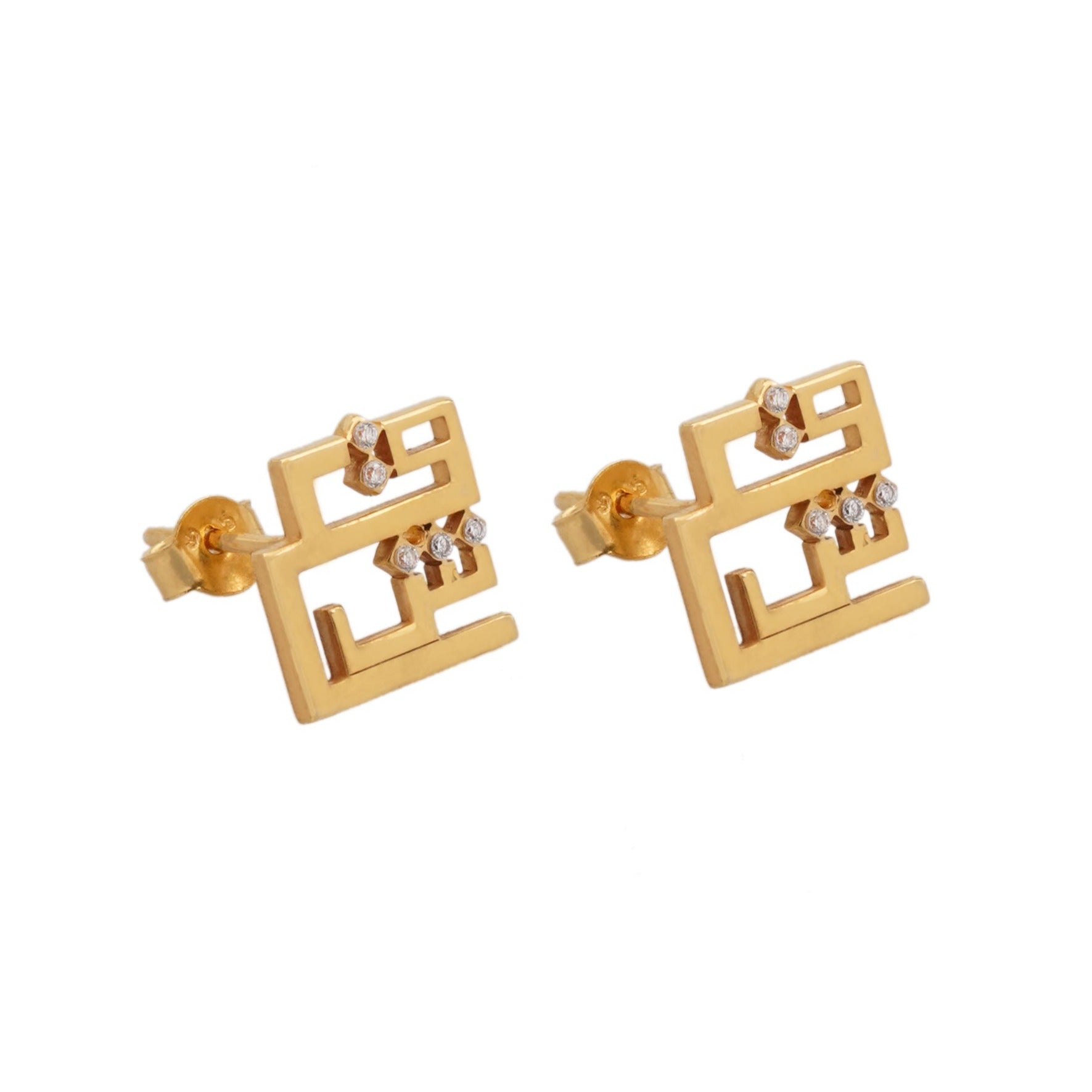 925 Silver "Ishq" Earrings - Leona Jewelry