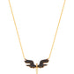 925 Silver Angel Wings Necklace (Black)