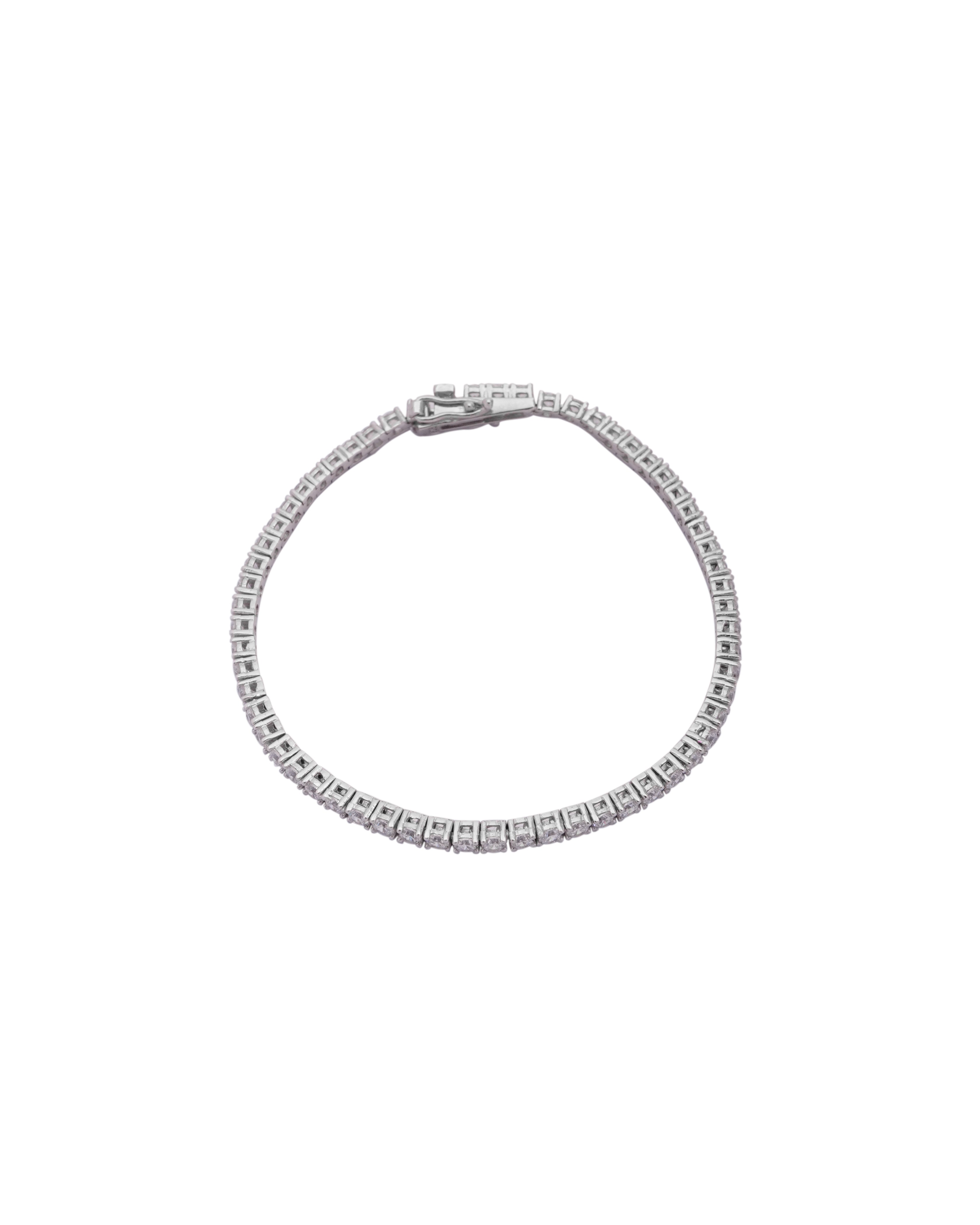 925 Silver Tennis Bracelet (Silver) - Leona Jewelry