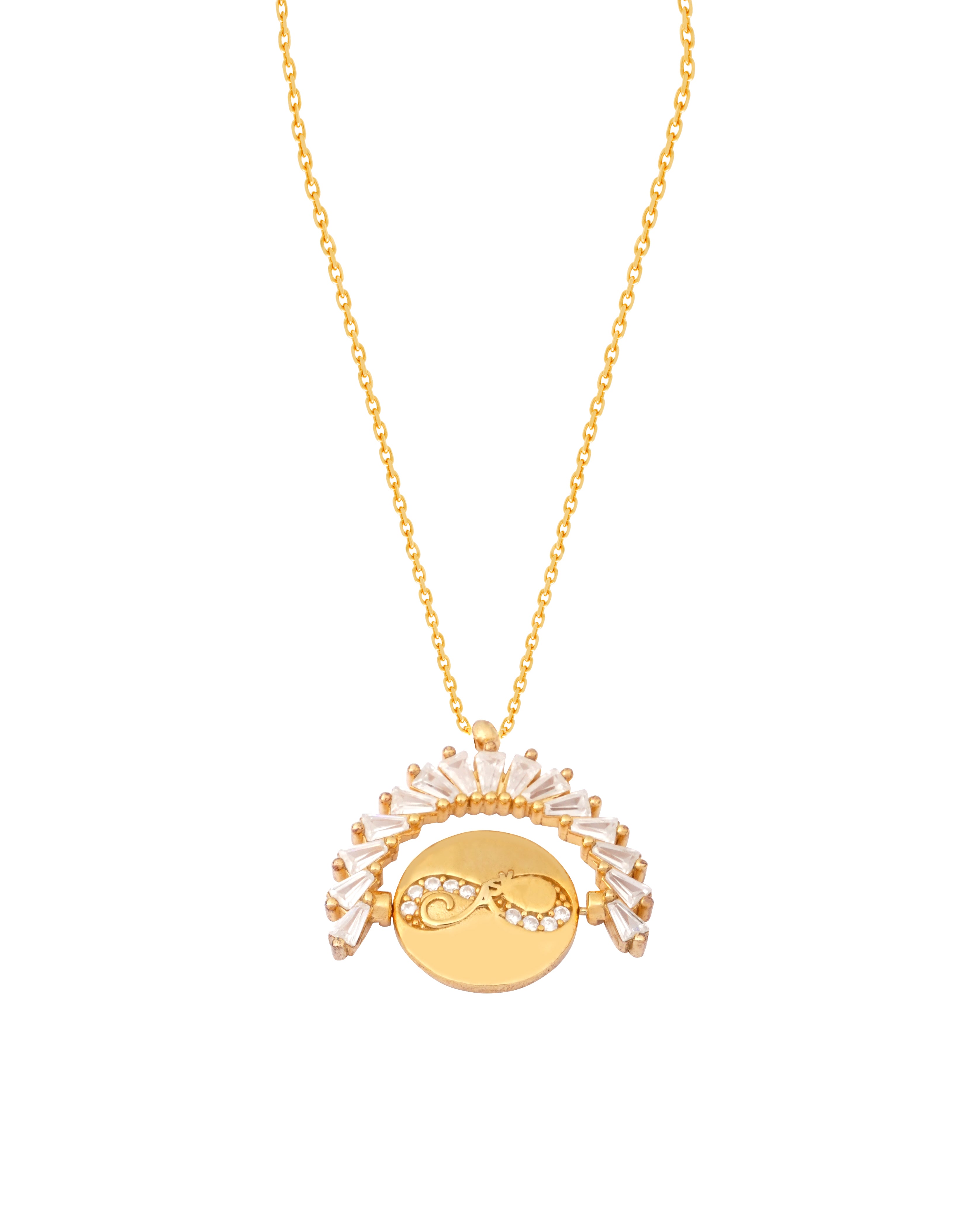 925 Silver Personalized Custom Rotating Coin Name Necklace - Leona Jewelry