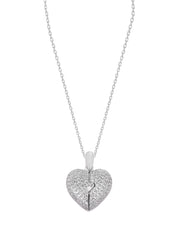 925 Silver Personalized Custom Heart Name Necklace (Silver)