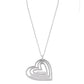 925 Silver Personalized Custom Trio Heart Name Necklace (Silver)