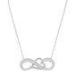 925 Silver Personalized Custom Infinite Love Name Necklace (Silver)