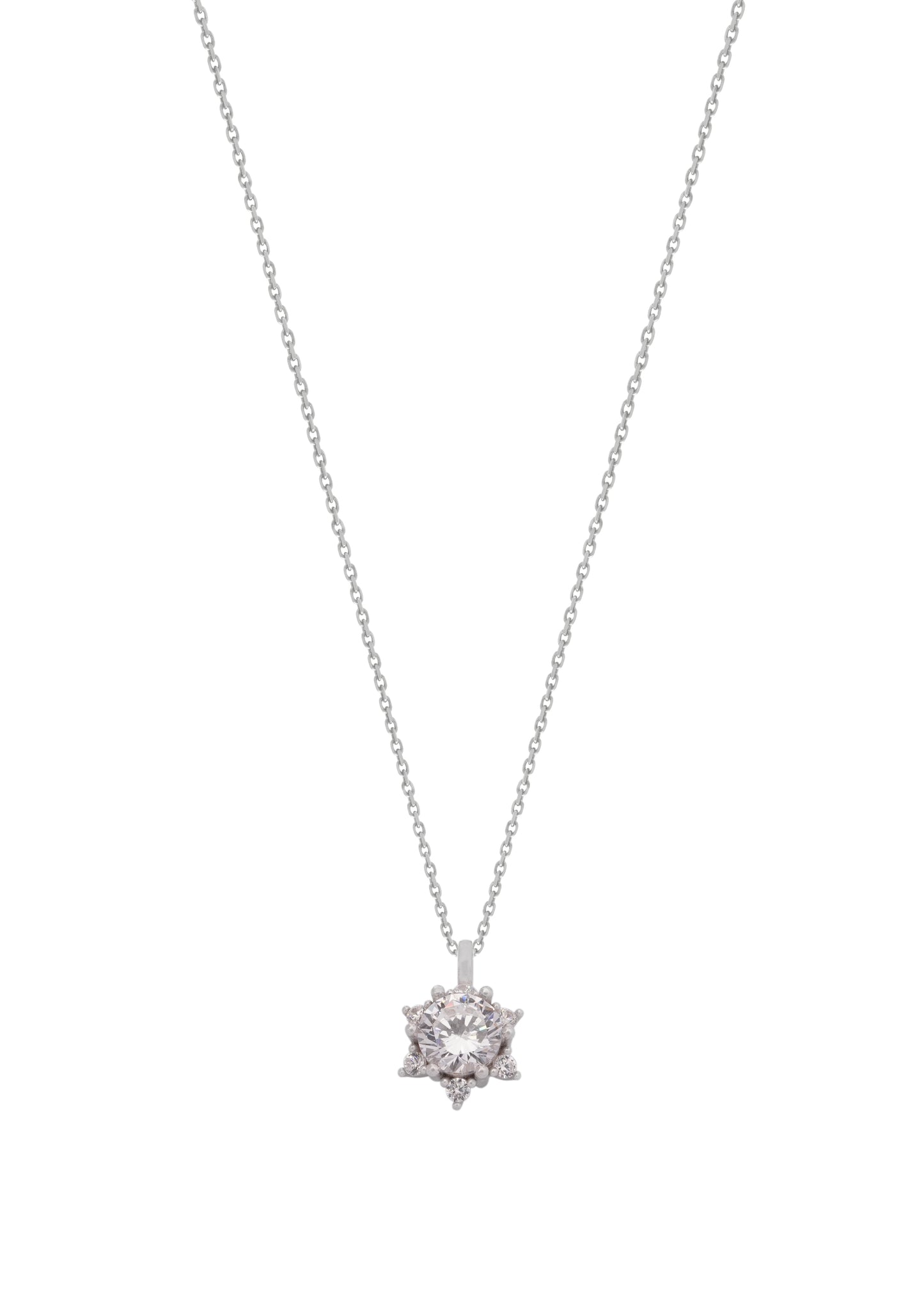 925 Silver White Star Necklace