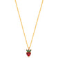 925 Silver Dainty Strawberry Necklace