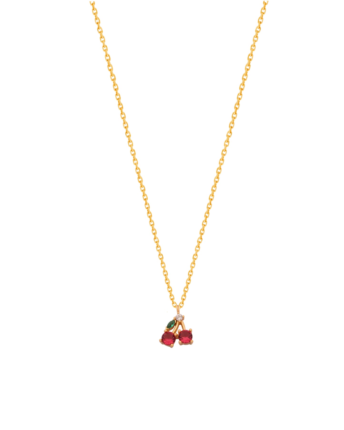 925 Silver Dainty Cherry Necklace