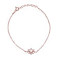 925 Silver Dainty Lotus Bracelet (Rose gold)