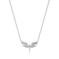 925 Silver Angel Wings Necklace (White)