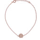 925 Silver Dainty Four Hearts Bracelet (Rose Gold)