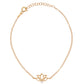 925 Silver Dainty Lotus Bracelet (Gold)