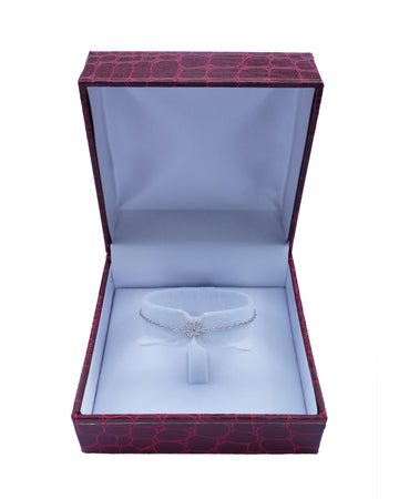 925 Silver Dainty Four Hearts Bracelet (Silver)