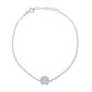 925 Silver Dainty Four Hearts Bracelet (Silver)