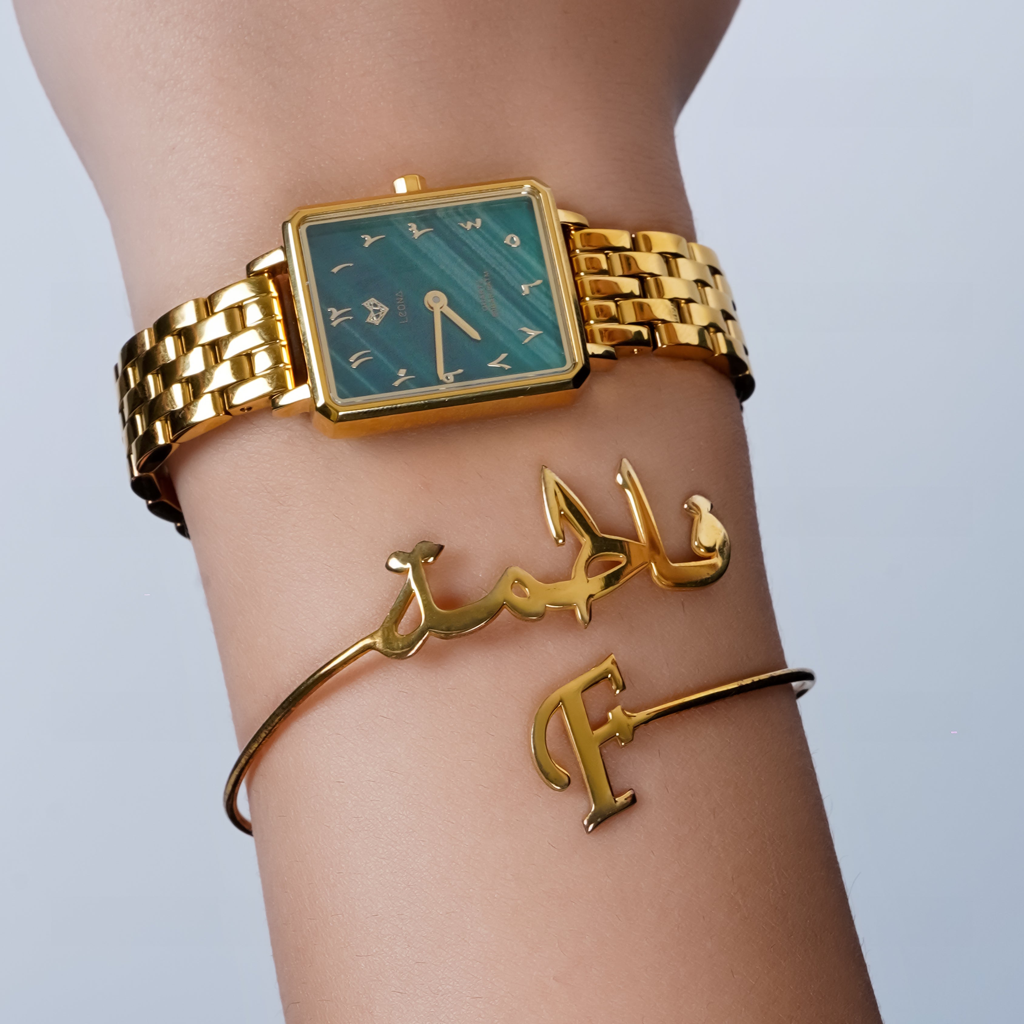 925 Silver Handmade Personalized Custom Name and Letter Bracelet - Leona Jewelry