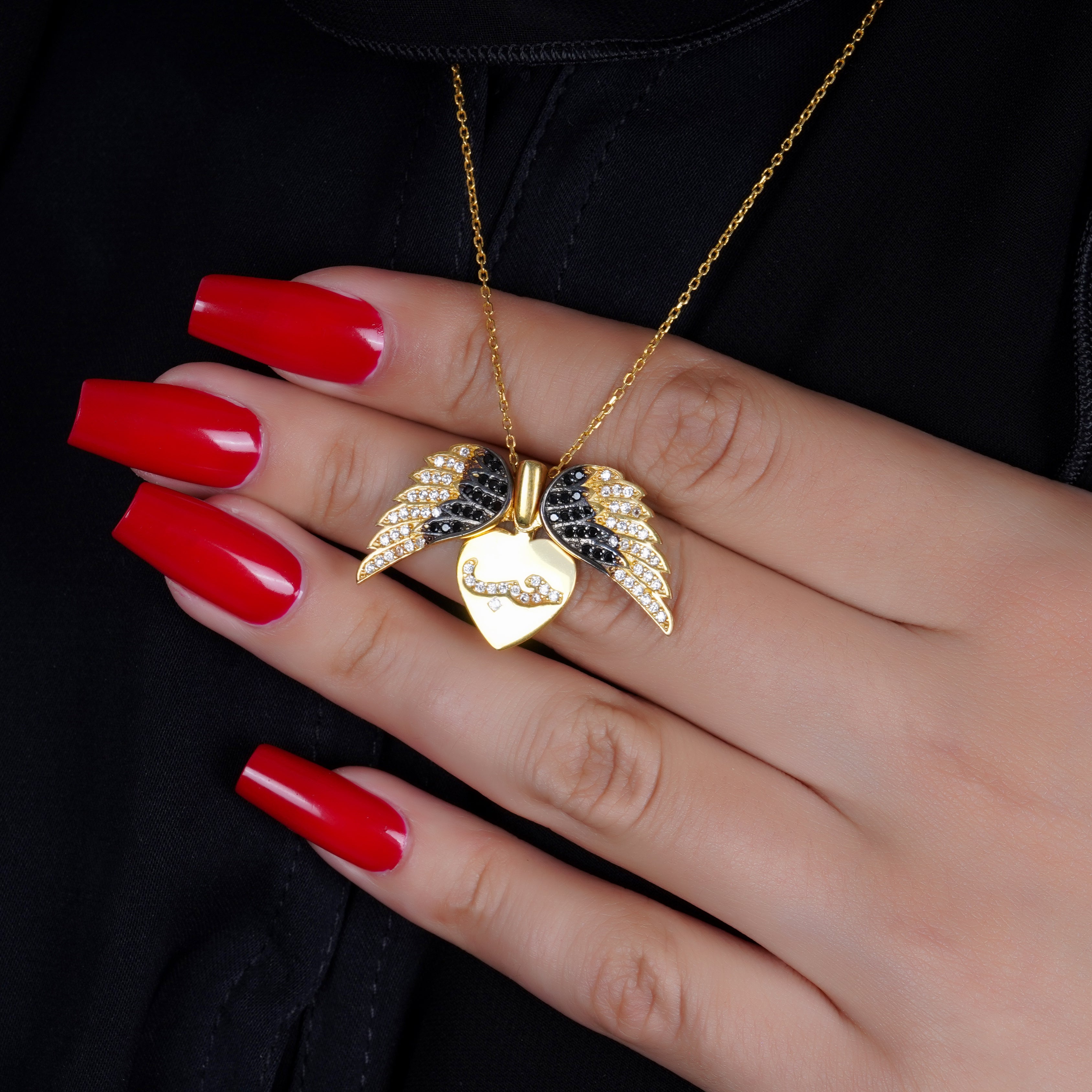 925 Silver Angel Wings of Love Necklace - Leona Jewelry