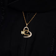 925 Silver Personalized Custom Love Couple Names & Butterfly Necklace