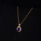 925 Silver Purple Stone Necklace