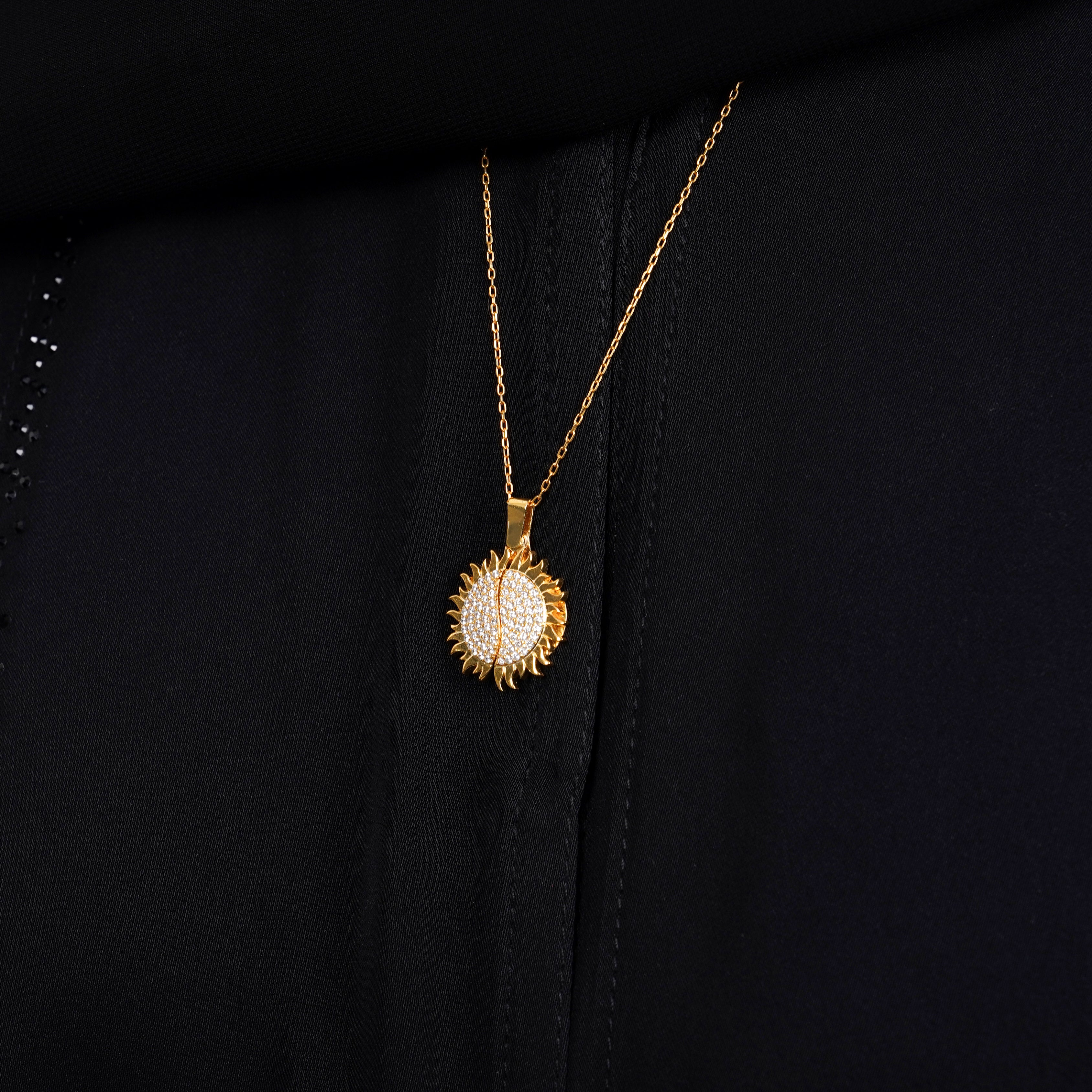 925 Silver Personalized Custom Sun Name Necklace - Leona Jewelry