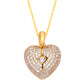 925 Silver Personalized Custom Golden Heart Name Necklace