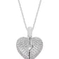 925 Silver Personalized Custom Heart Name Necklace (Silver)