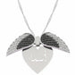 925 Silver Personalized Custom Big Angel Wings Name Necklace