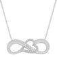 925 Silver Personalized Custom Infinite Love Name Necklace (Silver)