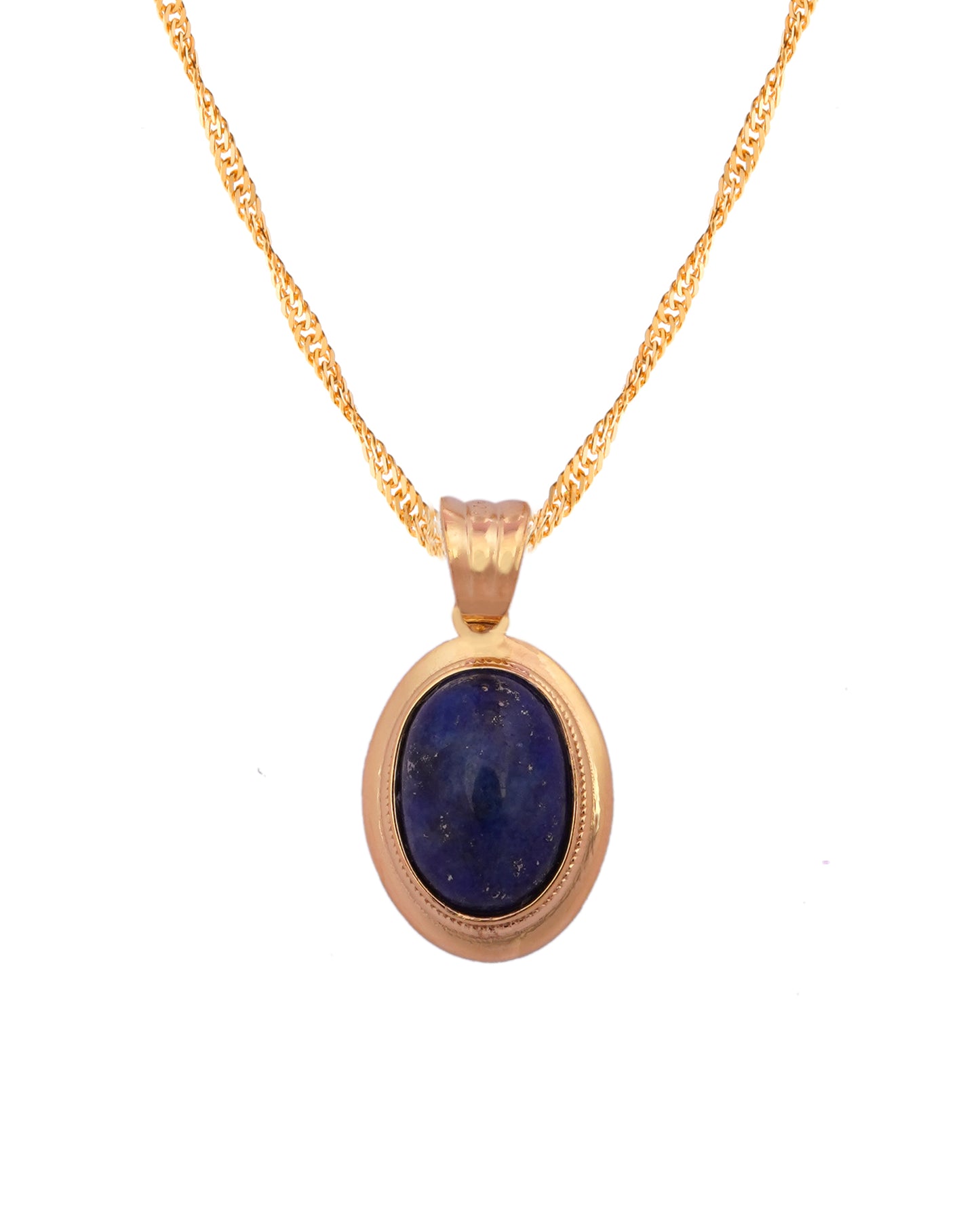 925 Silver Natural Lapis Lazuli Stone Necklace