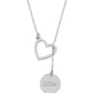 925 Silver Personalized Custom Heart and Circle Name Necklace