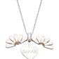 925 Silver Personalized Custom Flower Name Necklace (Silver)