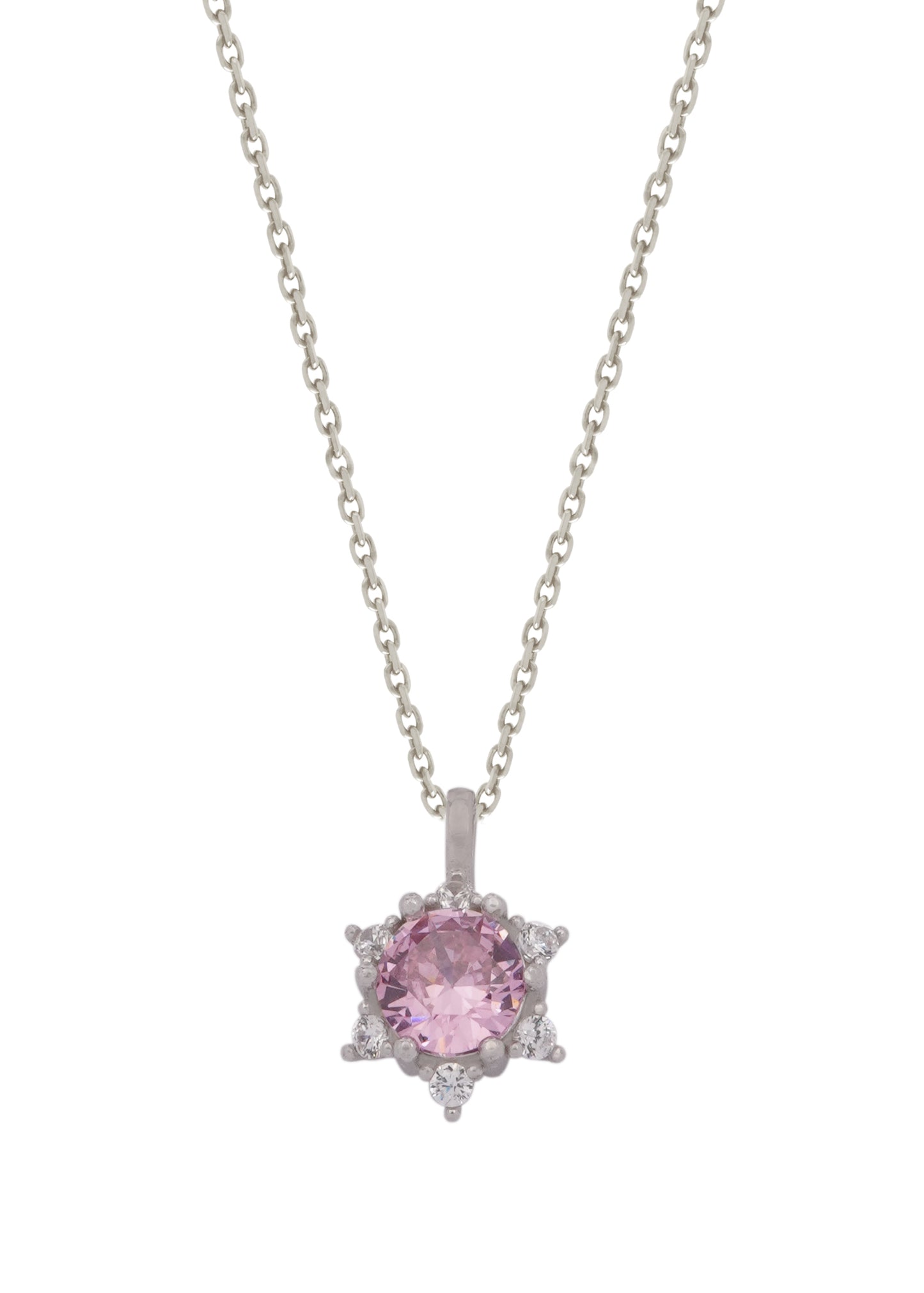 925 Silver Pink Star Necklace