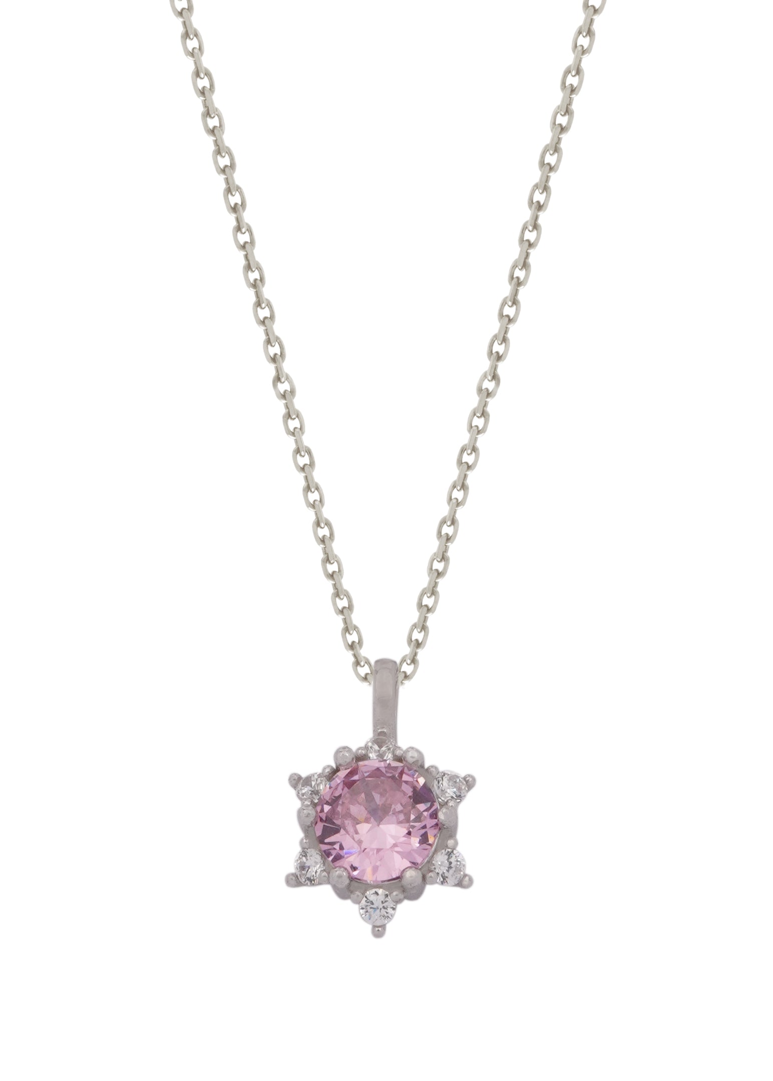 925 Silver Pink Star Necklace - Leona Jewelry