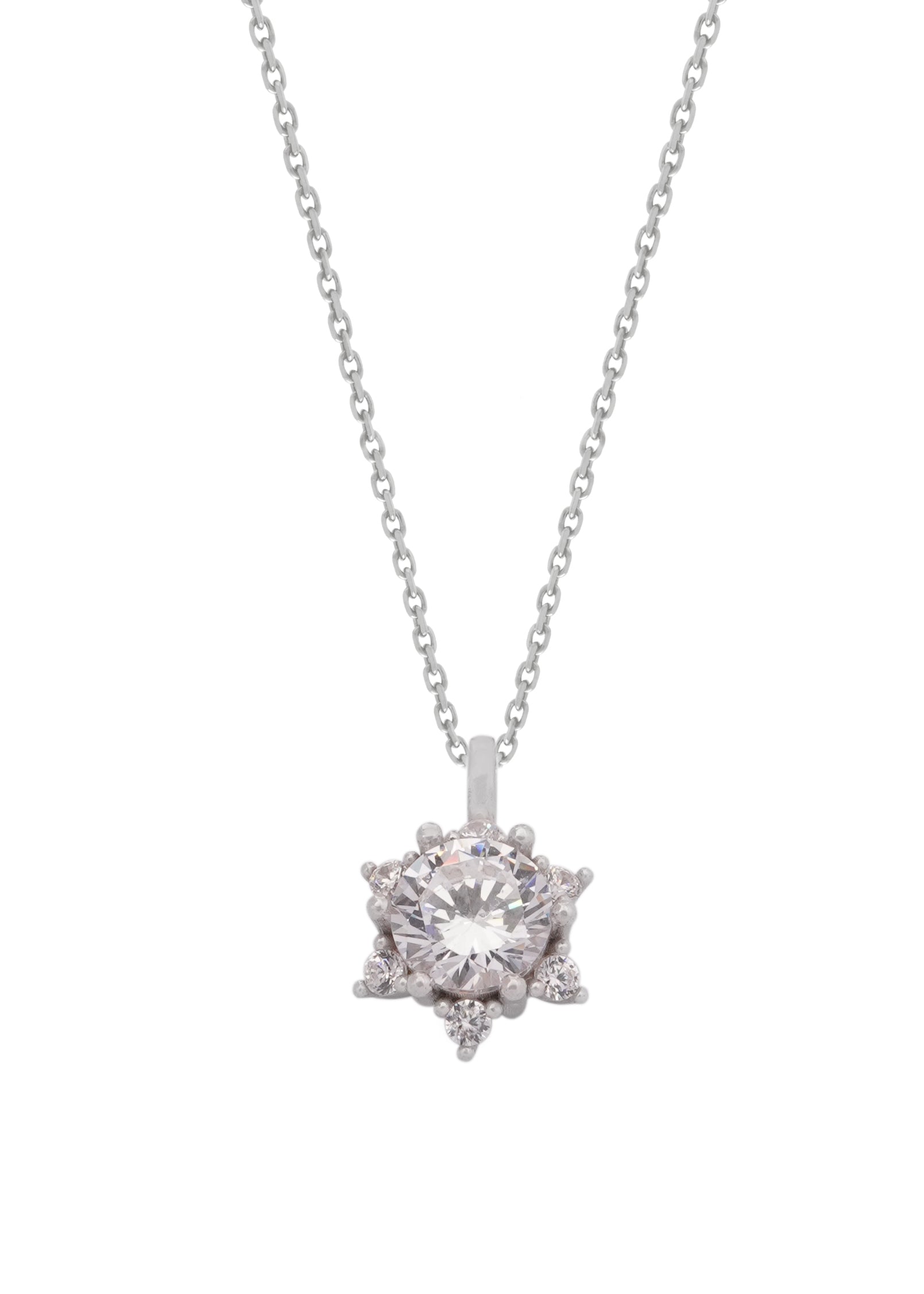 925 Silver White Star Necklace - Leona Jewelry