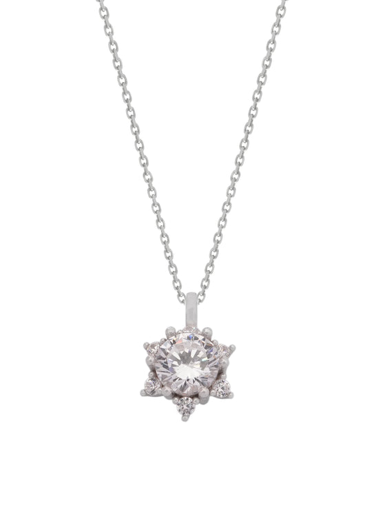 925 Silver White Star Necklace