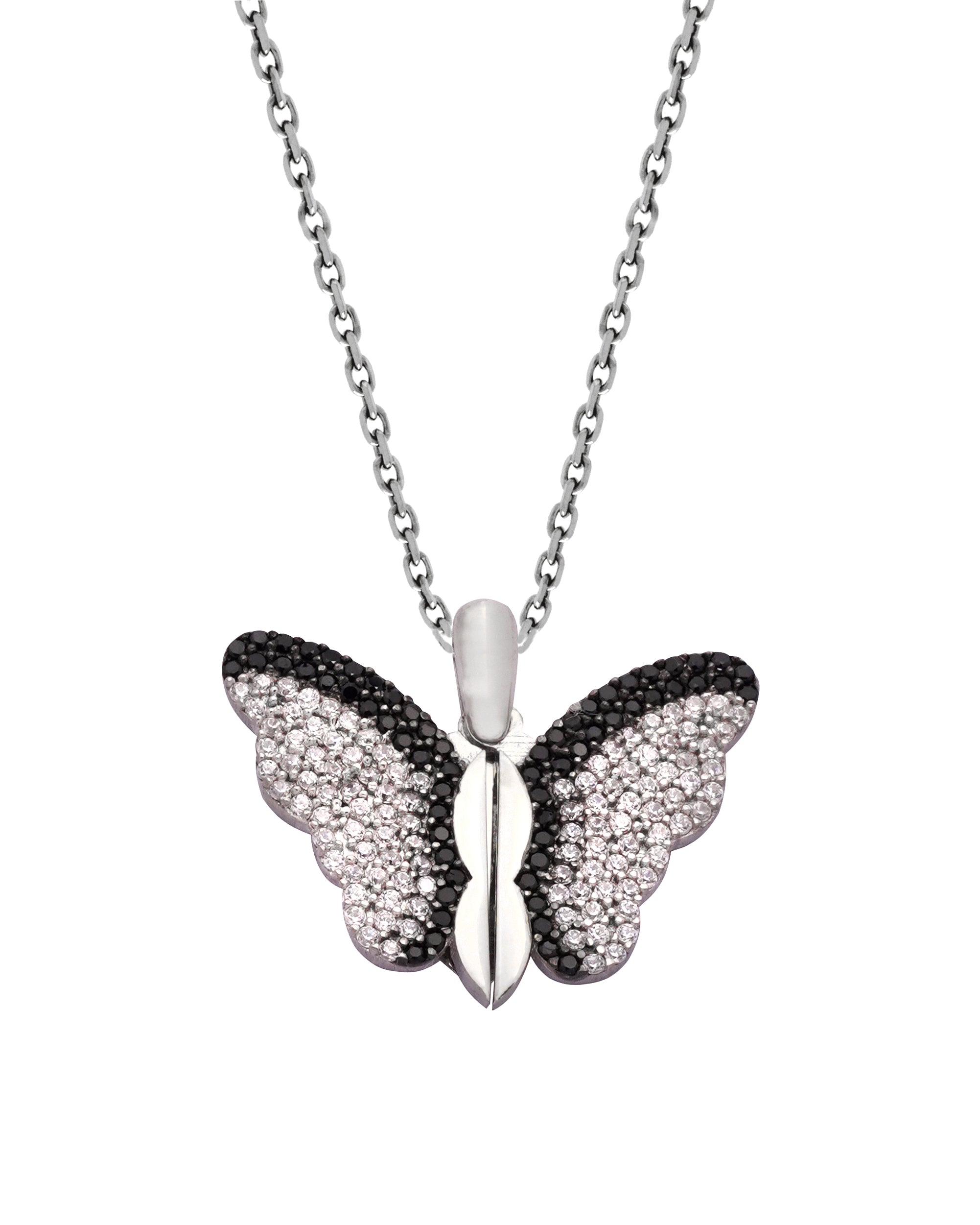 925 Silver Personalized Custom Butterfly Name Necklace - Leona Jewelry