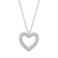 925 Silver Hollow Heart Necklace