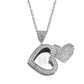 925 Silver Personalized Custom Heart Name Necklace (Silver)