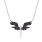 925 Silver Angel Wings Necklace (Black)