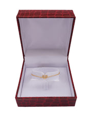 925 Silver Dainty Lotus Bracelet (Gold) - Leona Jewelry