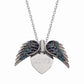 925 Silver Personalized Custom Angel Wings Name Necklace (Multicolor Stones)