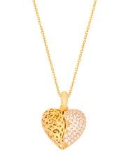 925 Silver Personalized Custom Golden Heart Jewelry Set
