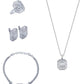 925 Silver Octagon Jewelry Set (Silver)