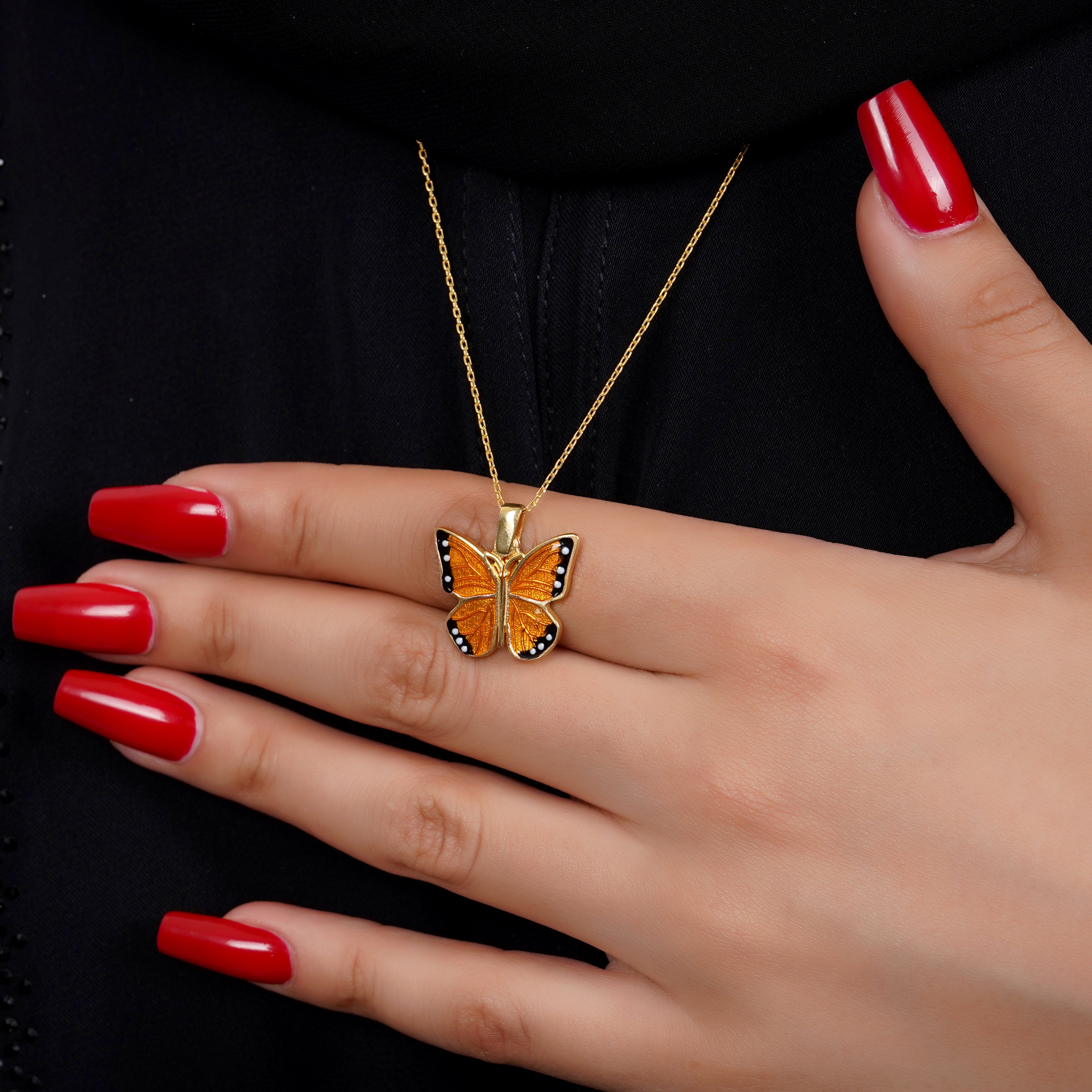 925 Silver Personalized Custom Colorful Butterfly Name Necklace - Leona Jewelry