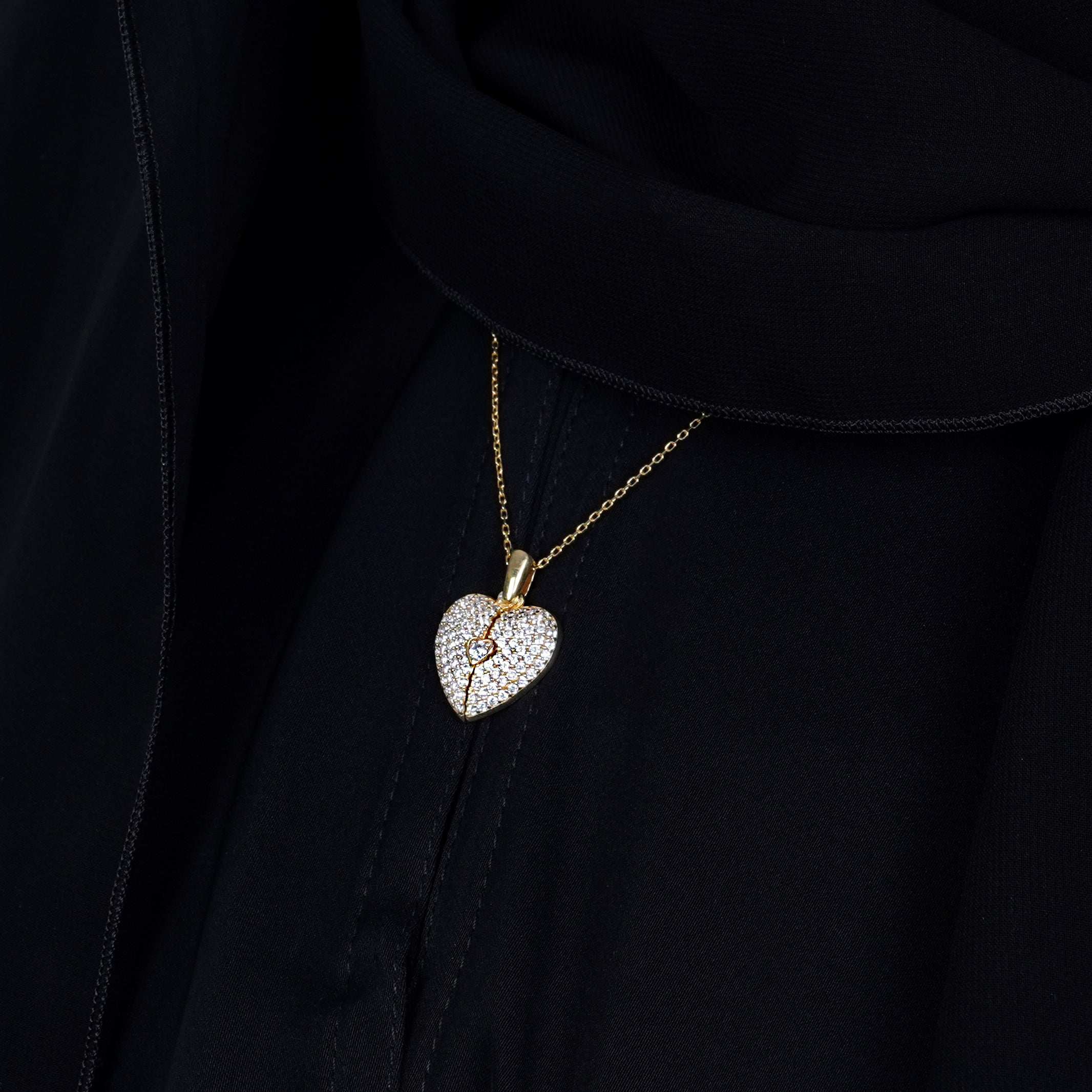 925 Silver Personalized Custom Love Heart Jewelry Set - Leona Jewelry