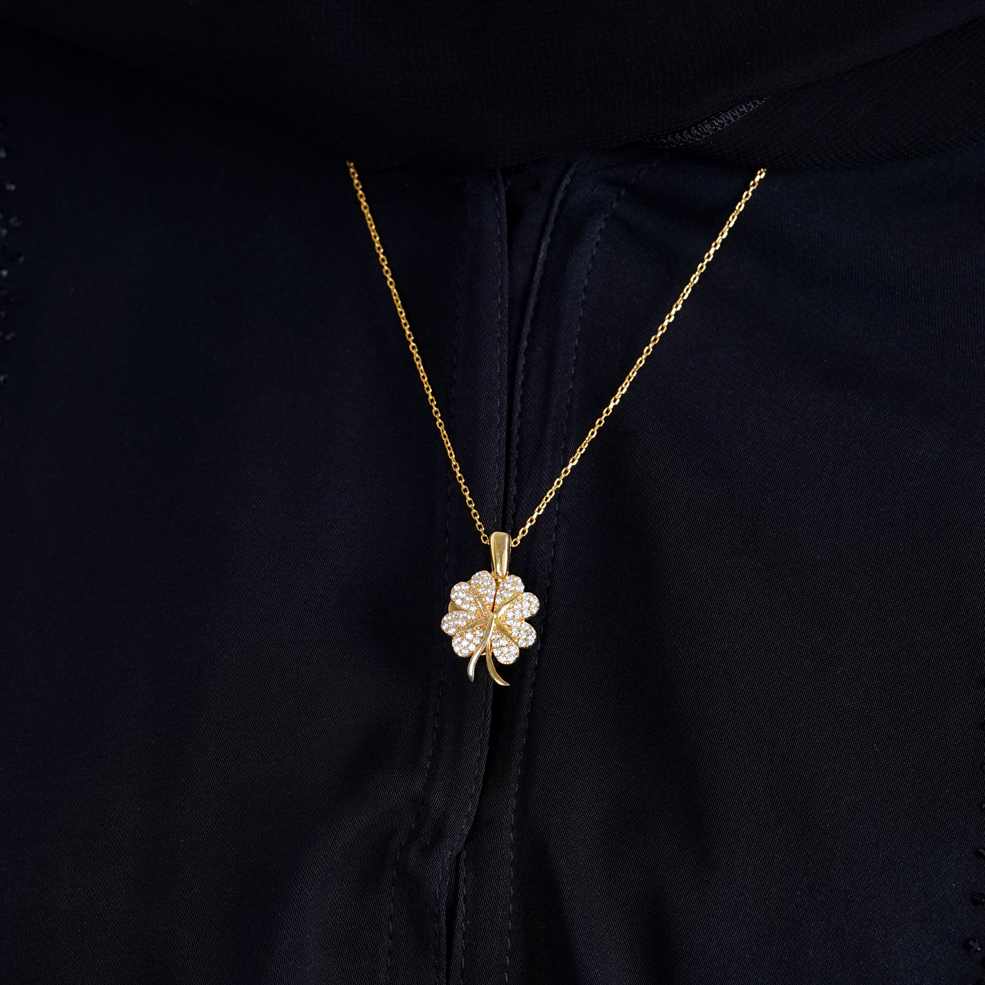 925 Silver Personalized Custom Clover Name Necklace - Leona Jewelry