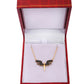 925 Silver Angel Wings Necklace (Black)