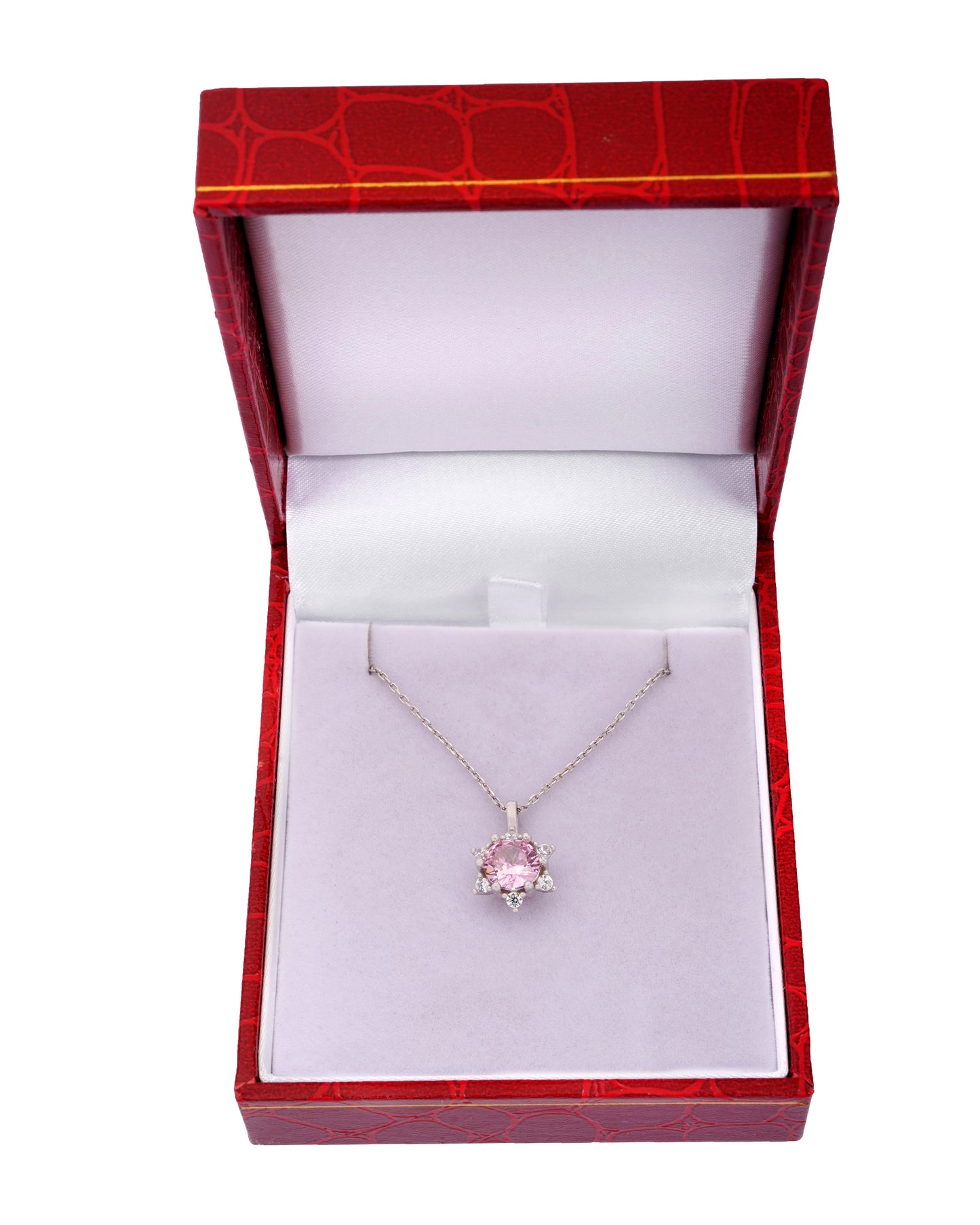 925 Silver Pink Star Necklace