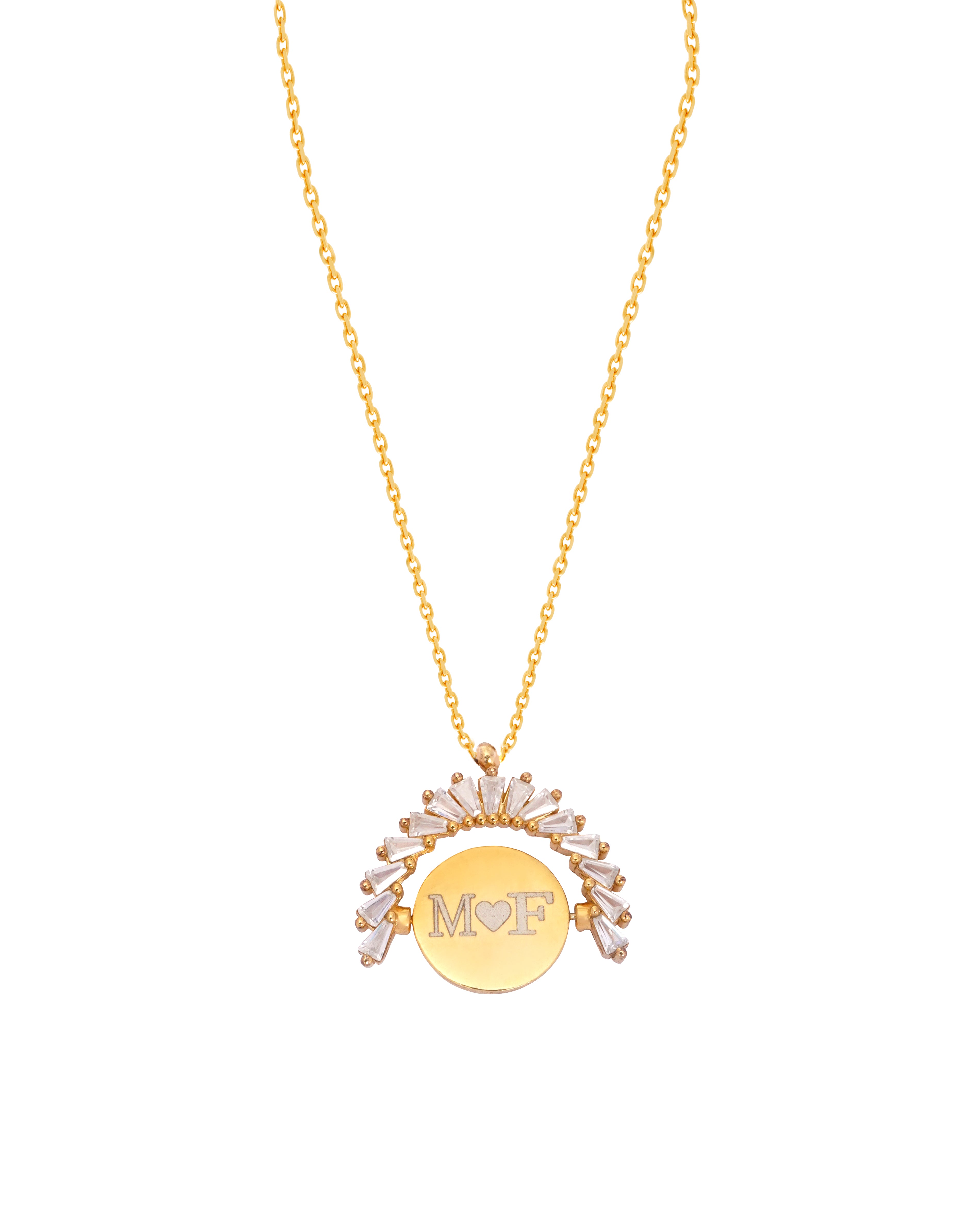 925 Silver Personalized Custom Rotating Coin Name Necklace - Leona Jewelry