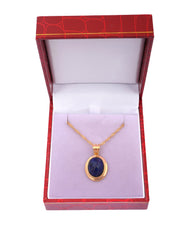 925 Silver Natural Lapis Lazuli Stone Necklace - Leona Jewelry