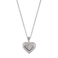 925 Silver Personalized Custom Rotating Heart Name Necklace (Silver)