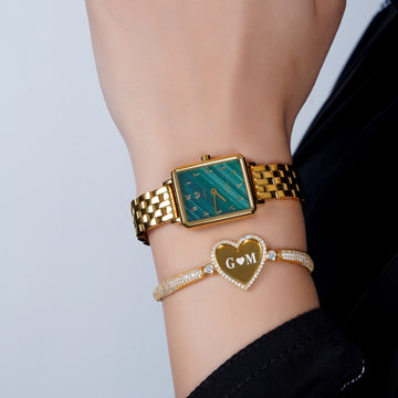 925 Silver Personalized Custom Heart Name Bracelet – Leona Jewelry