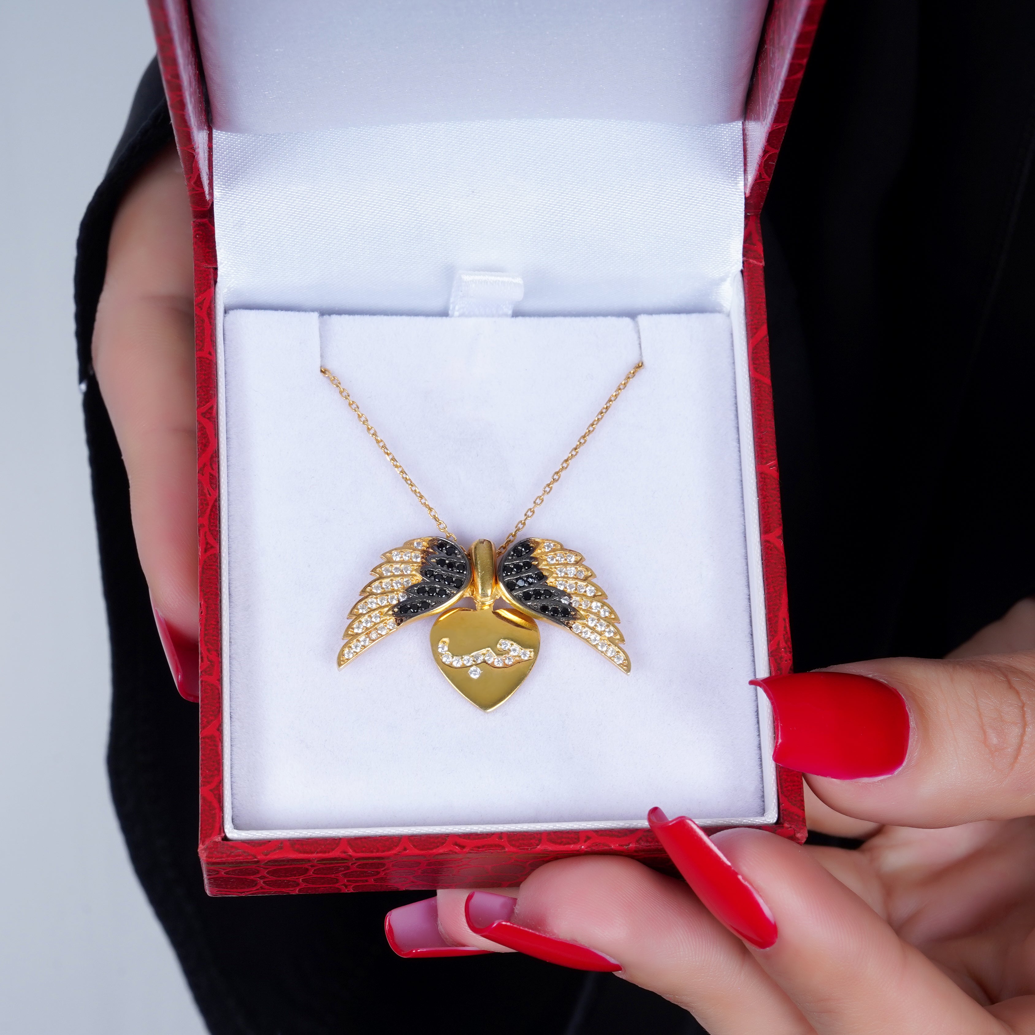 925 Silver Angel Wings of Love Necklace - Leona Jewelry